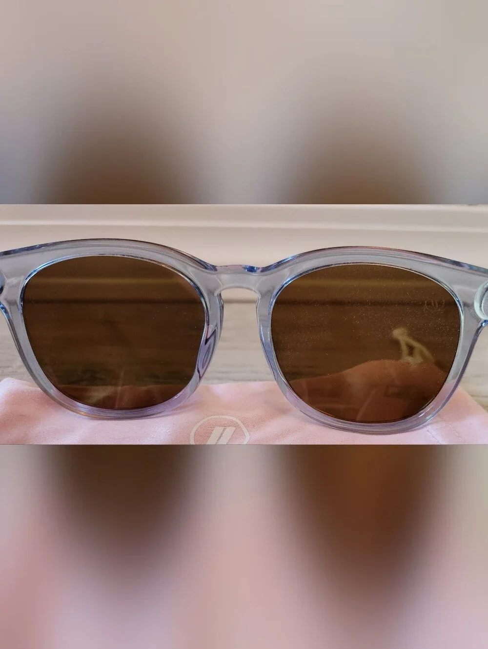 EUC Baby Blue BLENDERS w/Pink Lens Women's Sunglasses